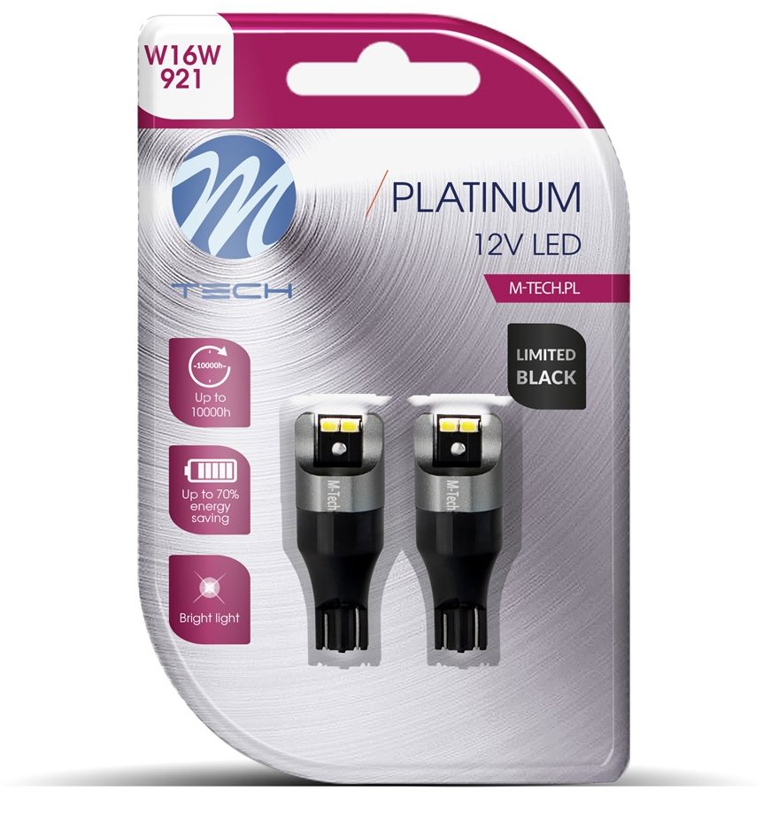 M-Tech W16W W2.1x9.5d  4LED bílé 2ks