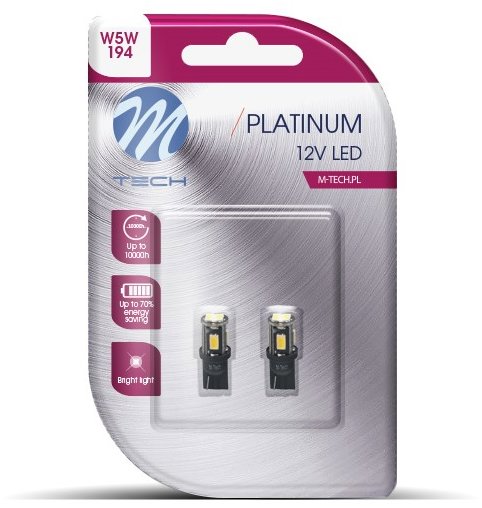 M-Tech W5W W2.1x9.5d 6LED bílé 2ks