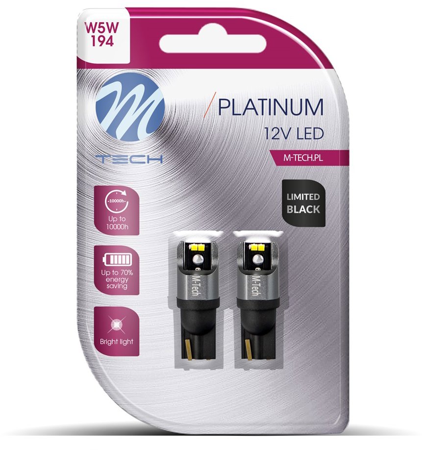 M-Tech W5W W2.1x9.5d 4LED bílé 2ks