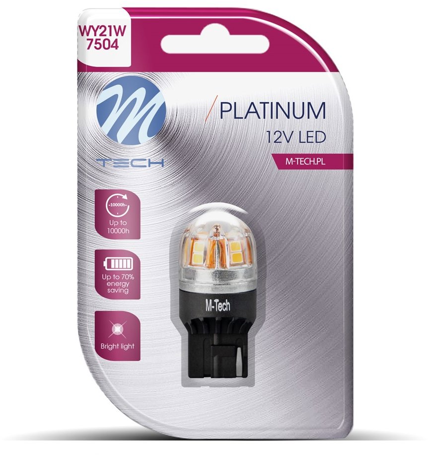 M-Tech CANBUS WY21W W3x16d 12-24V 15LED oranžové 1ks