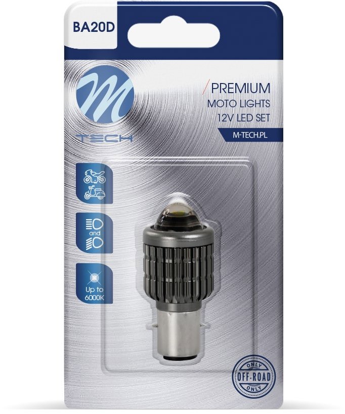 M-Tech LED S2 BA20D 3570SMD bílé