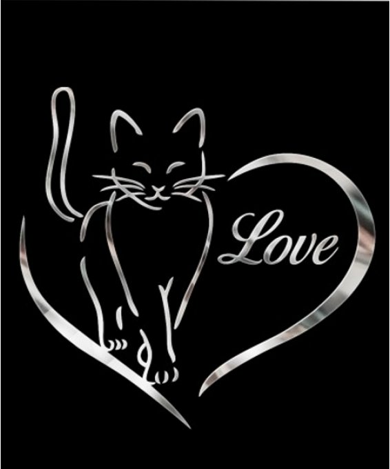 PREXIM dekor niklovaný love cat