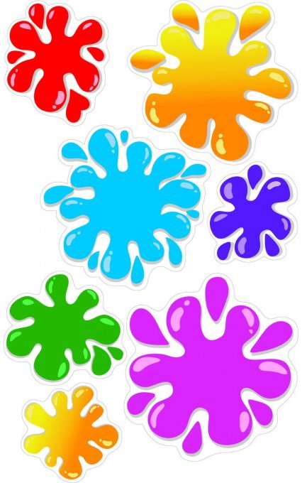 PREXIM komplet samolepek kaňky barevné