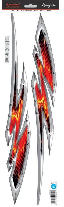 PREXIM Samolepící dekory metal plamen