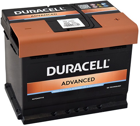 DURACELL Advanced DA 62H, 62Ah, 12 V, 550A (DA62H)