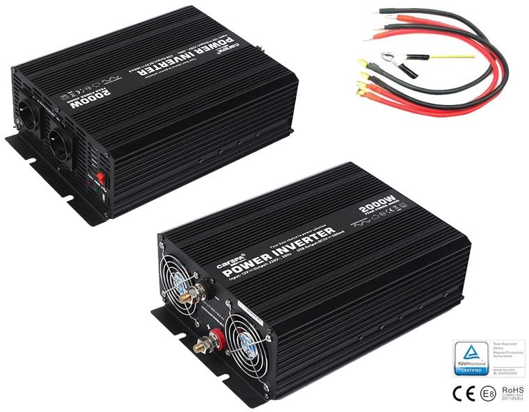 Space Měnič napětí z 24V na 220V, trvalé zatížení 2000W