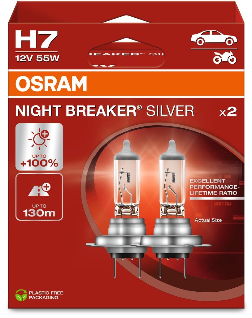 OSRAM H7 Night Breaker SILVER +100%, 2ks