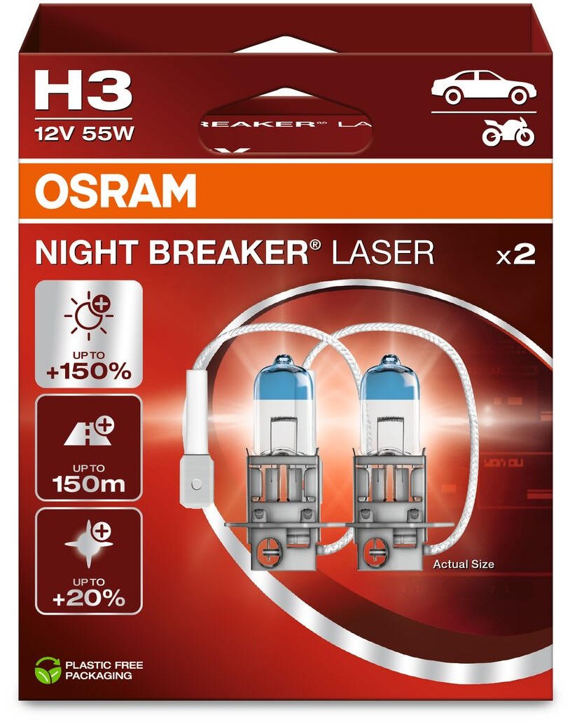 OSRAM H3 Night Breaker Laser Next Generation +150%, 2ks