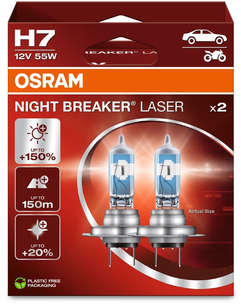 OSRAM H7 Night Breaker Laser +150%, 2ks