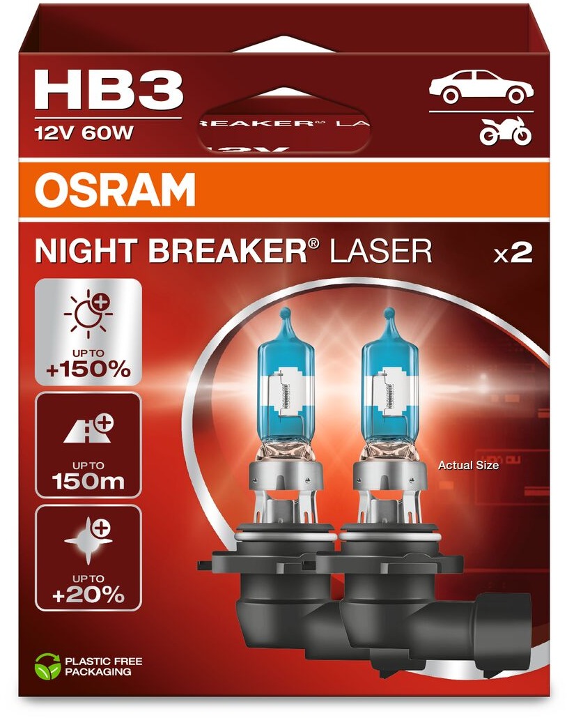 OSRAM HB3 Night Breaker Laser Next Generation +150%, 2ks