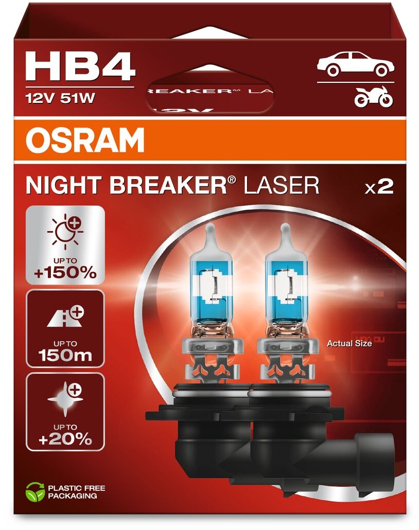 OSRAM HB4 Night Breaker Laser Next Generation +150%, 2ks