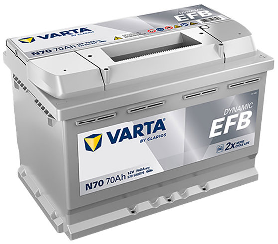 VARTA Blue Dynamic EFB 70Ah, 12V, N70