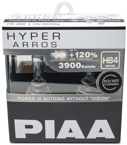 PIAA Hyper Arros 3900K HB4 + 120% zvýšený jas, 2ks