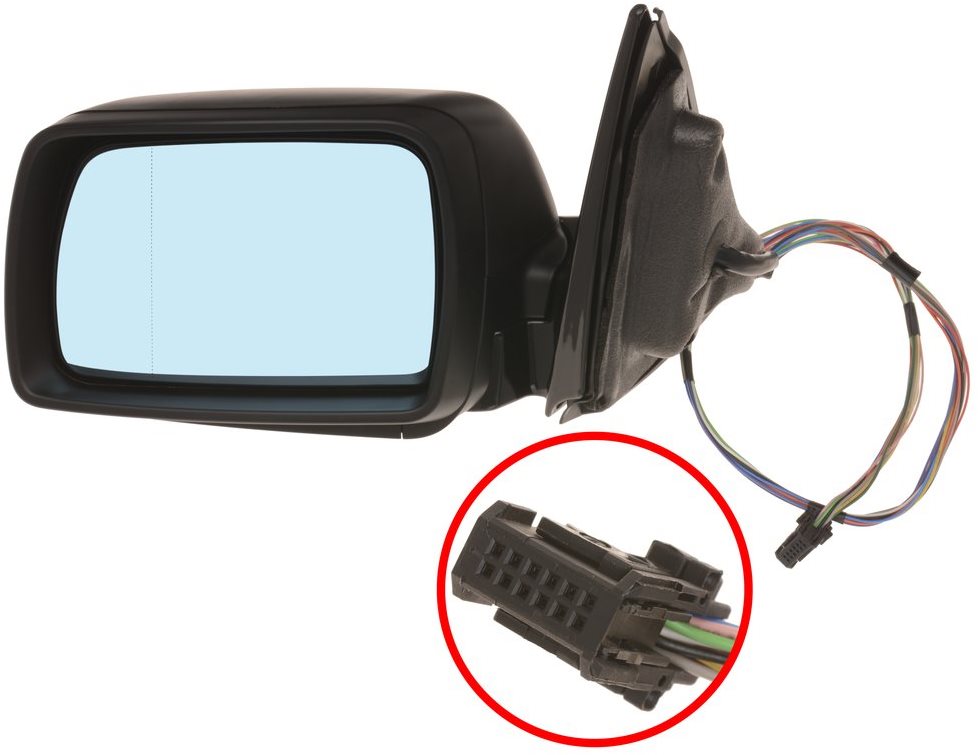 ACI zrcátko pro BMW X5, 00-03   modré sklo pro lak  L
