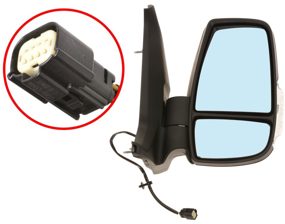 ACI zrcátko pro FORD Transit 14-  s bílým blikačem  krátké rameno P