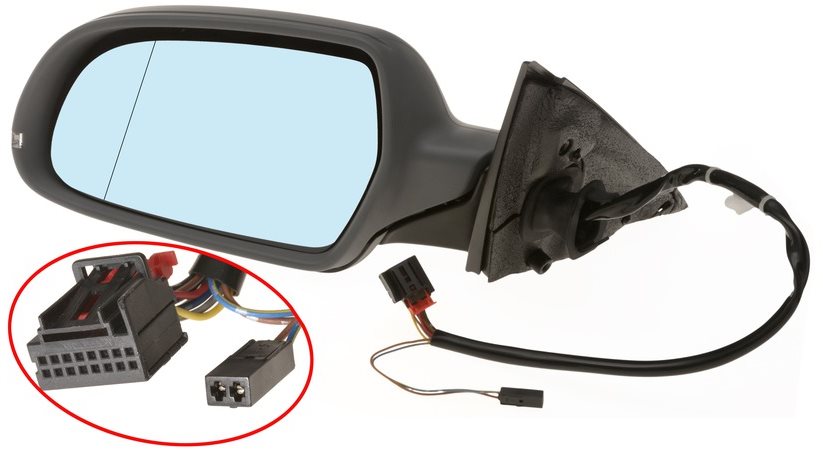 ACI zrcátko pro AUDI A4 07- 6/09-   s blikačem pro lak  L