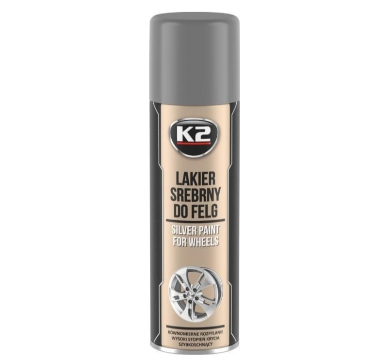 K2 SILVER LACQUER FOR WHEELS RALLY 500 ml - stříbrný lak na kola
