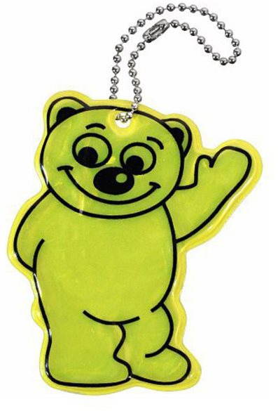 Přívěšek reflexní BEAR - žlutý