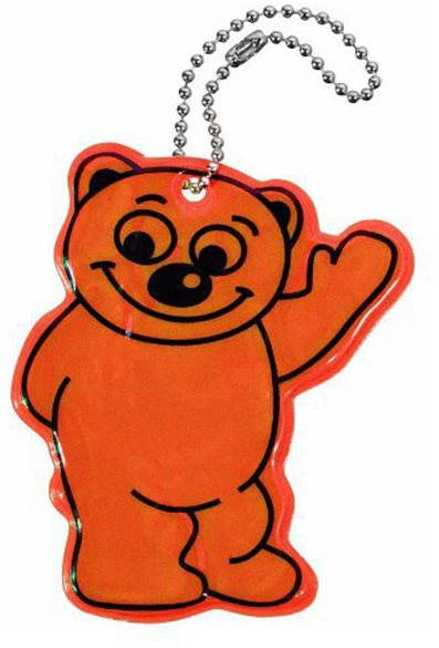 Přívěšek reflexní BEAR - oranžový
