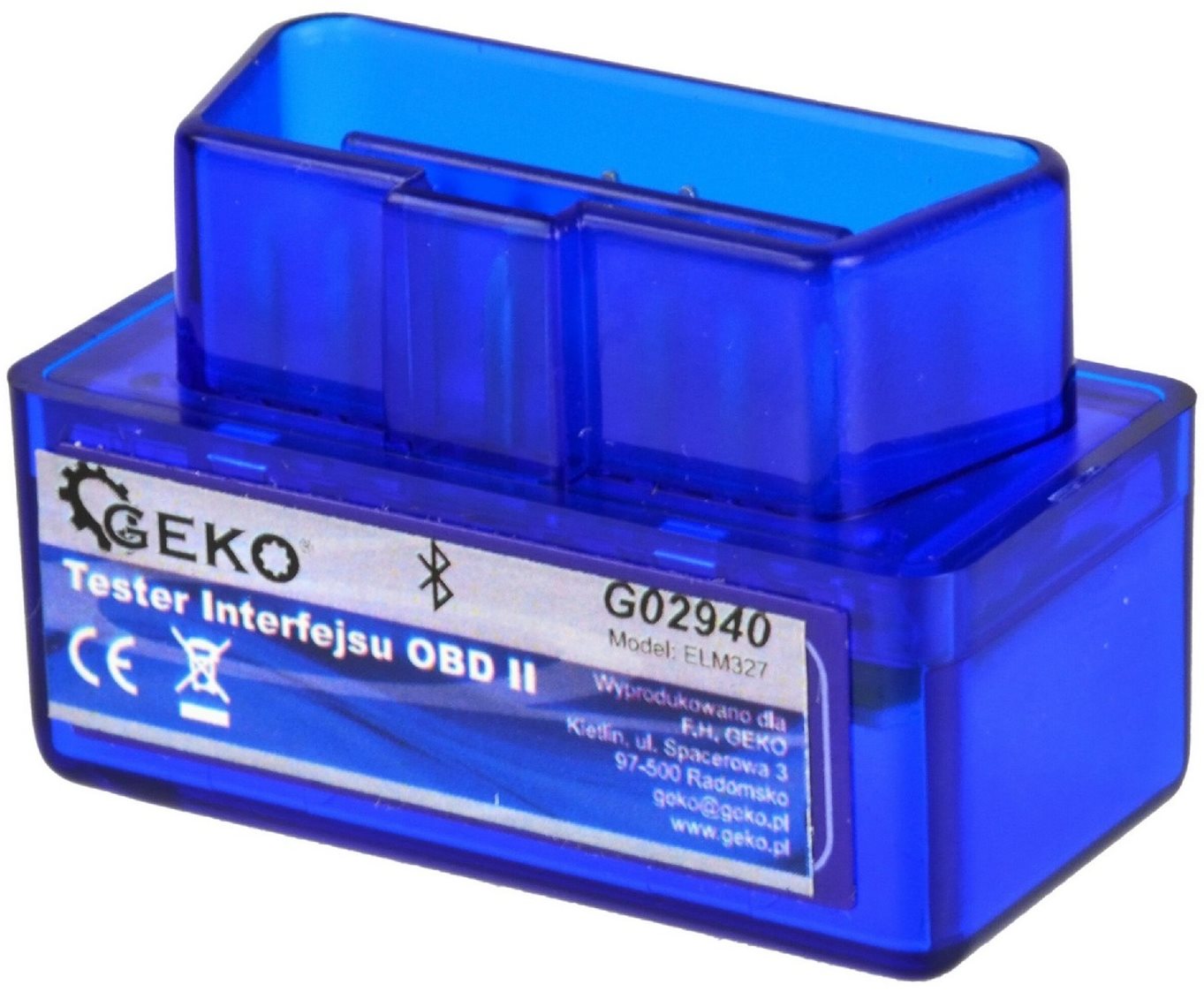 GEKO Autodiagnostika ELM 327 bluetooth modrá, Android