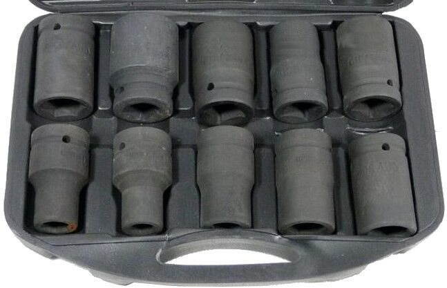 GEKO Sada nástrčných hlavic 1", 10ks, 17-41mm