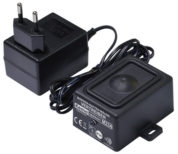 KEMO Ultrazvukový odpuzovač kun a hlodavců, univerzální s napájením 230V