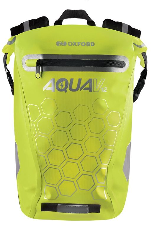 OXFORD Vodotěsný batoh AQUA V12 (žlutá fluo, objem 12 L)