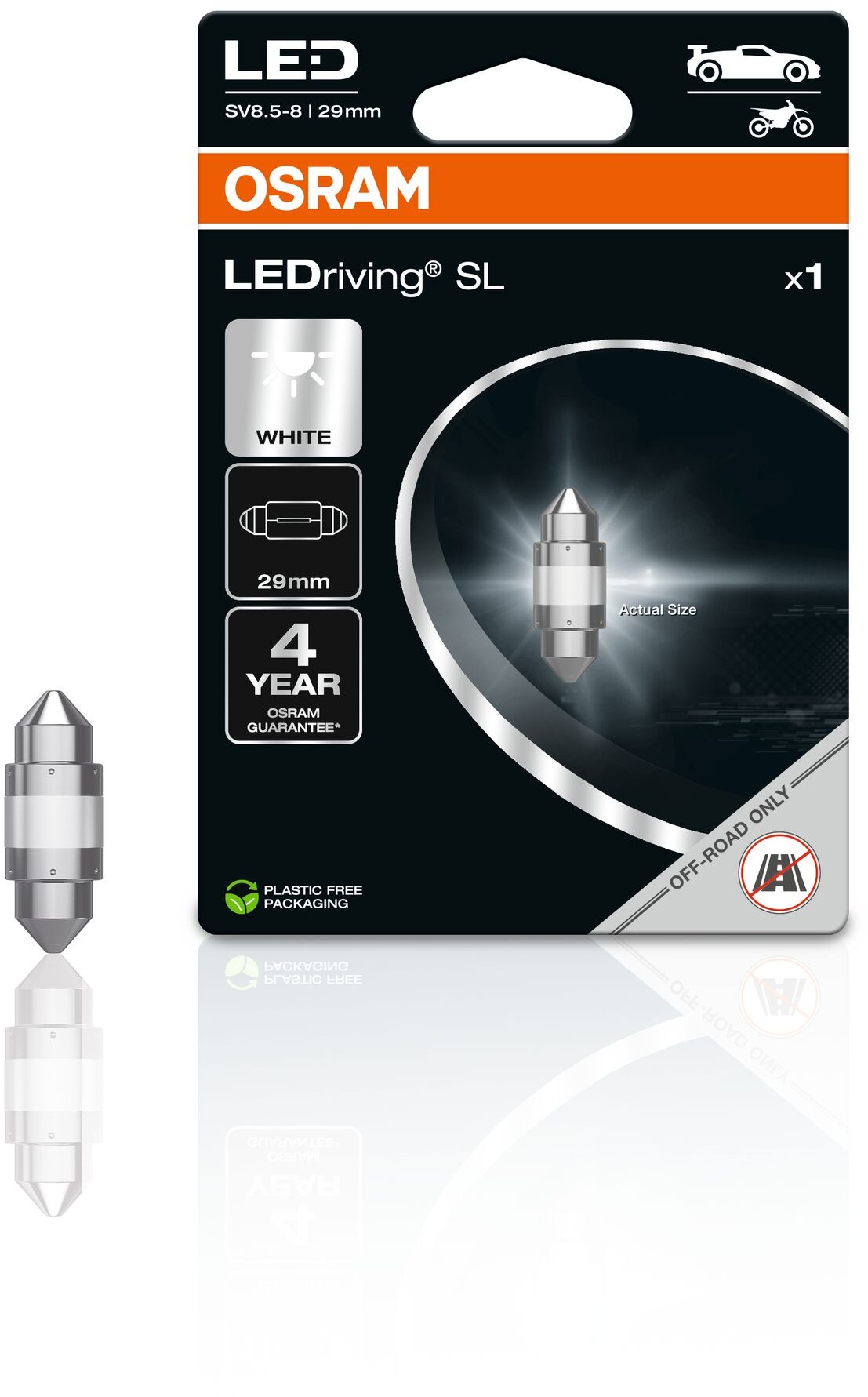 OSRAM LEDriving SL C5W délka 31mm Studeně bílá 6000K 12V jeden kus v balení