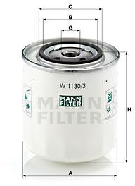 MANN-FILTER W1130/3 pro vozy VOLVO