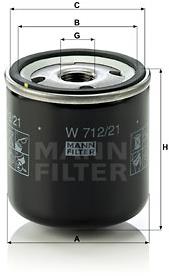 MANN-FILTER W712/21 pro vozy TALBOT
