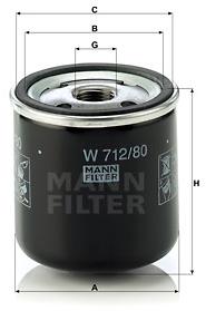 MANN-FILTER W712/80 pro vozy SAAB