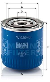 MANN-FILTER W920/48 pro vozy NISSAN, VW