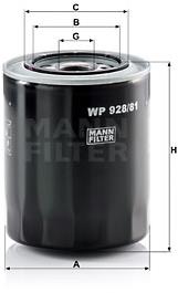 MANN-FILTER WP928/81 pro vozy KIA, MAZDA, MITSUBISHI