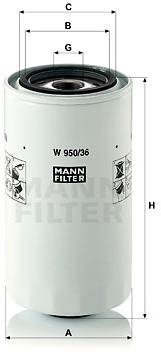 MANN-FILTER W950/36 pro vozy IVECO