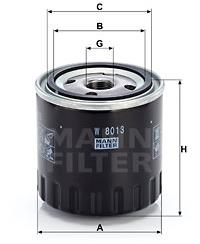 MANN-FILTER W8013 pro vozy INFINITI, NISSAN, RENAULT, SUZUKI