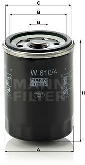 MANN-FILTER W610/4 pro vozy INFINITI, NISSAN