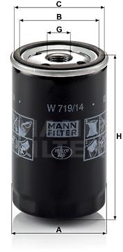 MANN-FILTER W719/14 pro vozy CHRYSLER, JEEP