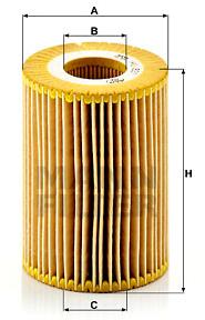 MANN-FILTER HU821x pro vozy CHRYSLER, JEEP, MERCEDES-BENZ