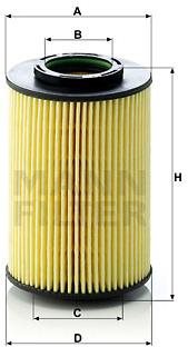 MANN-FILTER HU822/5x pro vozy HYUNDAI, KIA