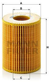 MANN-FILTER HU820x pro vozy HONDA, OPEL