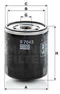 MANN-FILTER W7043 pro vozy FORD, FORD USA