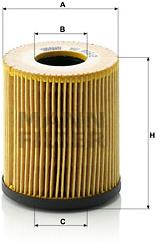 MANN-FILTER HU816/2x pro vozy FIAT, JEEP, MINI