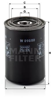 MANN-FILTER W816/80 pro vozy DAIHATSU, MITSUBISHI