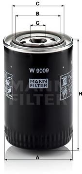 MANN-FILTER W9009 pro vozy CITROËN, FIAT, PEUGEOT