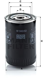 MANN-FILTER W940/62 pro vozy CITROËN, FIAT, IVECO, PEUGEOT