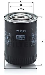 MANN-FILTER W933/1 pro vozy FORD, NISSAN