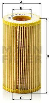MANN-FILTER HU718/1z pro vozy BMW, LAND ROVER, MG, ROVER