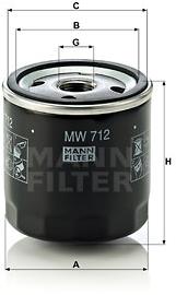 MANN-FILTER MW712 pro vozy BMW MOTORCYCLES
