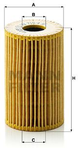 MANN-FILTER HU715/4x pro vozy BERTONE, BMW