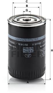 MANN-FILTER W940/50 pro vozy AUDI, VW